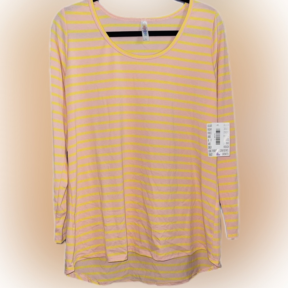LuLaRoe Lynnae Long Sleeve Top Size Large